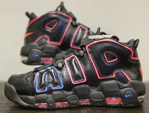 Nike Air More Uptempo 96 Electric Black Racer Blue 3D RARE Og FD0729-001 MENS 9 main image 9
